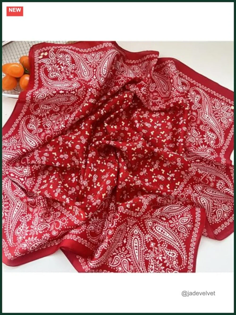 Satin Silk Square Scarf for Hair Neck Wrap